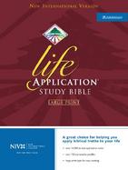 Holy Bible Niv Life Application Bible/Large Print/Navy Bonded Leather/Plain cover