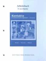 Workbook/Laboratory Manual to accompany Kontakte: A Communicative Approach cover