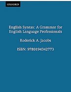 English Syntax A Grammar for English Language Professionals cover