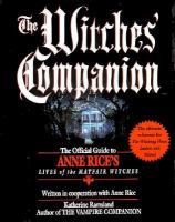 The Witches' Companion: The Official Guide to Anne Rice's Lives of the Mayfair Witches cover