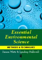Essential Environmental Science Methods & Techniques cover