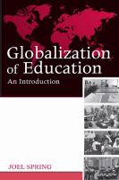 Globalization of Education An Introduction cover
