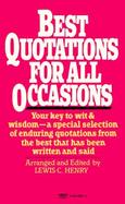 Best Quotations for All Occasions cover