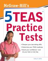 McGraw-Hills 5 TEAS Practice Tests cover