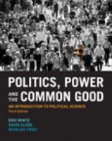 Politics Power+common Good >Canadian< cover