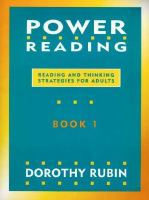 Power Reading Reading and Thinking Strategies for Adults Book 1 cover
