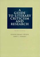 A Guide to Literary Criticism and Research cover