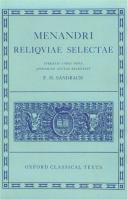 Menandri Reliqviae Selectae cover