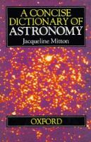 A Concise Dictionary of Astronomy cover