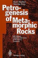 Petrogenesis of Metamorphic Rocks cover