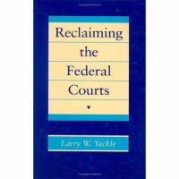 Reclaiming the Federal Courts cover