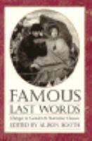 Famous Last Words Changes in Gender and Narrative Closure cover