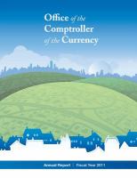 Office of the Comptroller of Currency Annual Report Fiscal Year 2011 cover