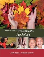 Introduction to Developmental Psychology cover