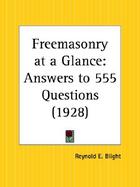 Freemasonry at a Glance Answers to 555 Questions (1928) cover
