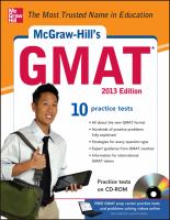 McGraw-Hill's GMAT with CD-ROM, 2012-2013 Edition cover