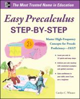 Easy Pre-Calculus Step-by-Step cover