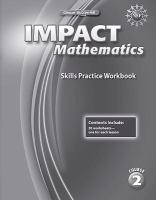 IMPACT Mathematics, Course 2, Skills Practice Workbook cover