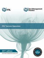 ITIL Service Operation cover