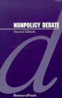 Nonpolicy Debate cover