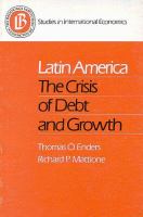 Latin America The Crisis of Debt and Growth cover