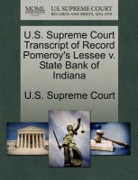 U. S. Supreme Court Transcript of Record Pomeroy's Lessee V. State Bank of Indiana cover