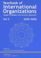 Yearbook of International Organizations 2005/2006  (volume5) cover