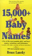 15,000+ Baby Names cover