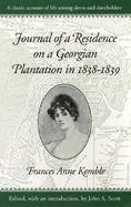Journal of a Residence on a Georgian Plantation in 1838-1839 cover