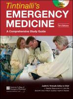 Tintinalli's Emergency Medicine : A Comprehensive Study Guide cover