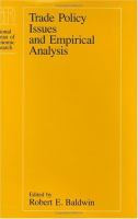 Trade Policy Issues and Empirical Analysis cover