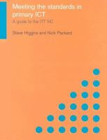 Meeting the Standards in Primary Ict A Guide to the Ittnc cover