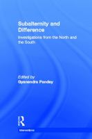 Subalternity and Difference cover