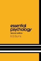 Essential Psychology For Students and Professionals in the Health and Social Services cover