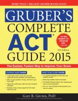 Gruber's Complete ACT Guide 2015, 5E cover