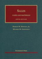 Cases and Materials on Sales, 6th cover