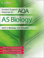 AQA Biology: Biology and Disease (Collins Student Support Materials) cover
