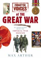 Forgotten Voices of the Great War cover