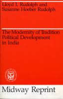The Modernity of Tradition Political Development in India cover
