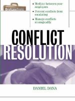 Conflict Resolution:Mediation Tools for Everyday Worklife cover