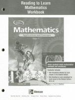 Mathematics: Applications and Concepts, Course 1, Reading to Learn Mathematics Workbook cover