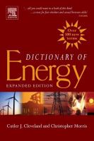 Dictionary of Energy: Expanded Edition cover