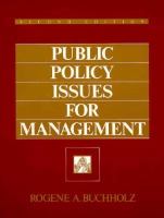 Public Policy Issues for Management cover