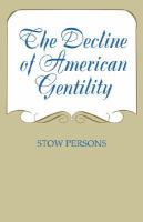 Decline of American Gentility cover