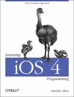 Learning iOS 4 Programming : From Xcode to App Store by Allan, Alasdair ...