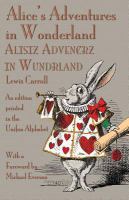 Alice's Adventures in Wonderland : An Edition Printed in the Unifon Alphabet cover