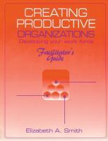 Creating Productive Organizations Facilitator's Guide Developing Your Work Force cover