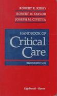 Handbook of Critical Care cover