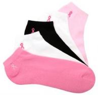 BC Ribbon Embroidered Socks 5 pack (Pink, White, Black, White, Fucshia) cover