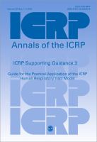 Icrp Supporting Guidance 3 Guide for the Practical Application of the Icrp Human Respiratory Tract Model cover